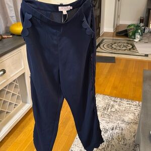 Ted Baker Dyanni Navy Scallop Hem Jogger Pants (0)